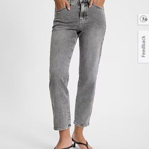 Express NWT Gray Ankle Crop High-Rise Jeans